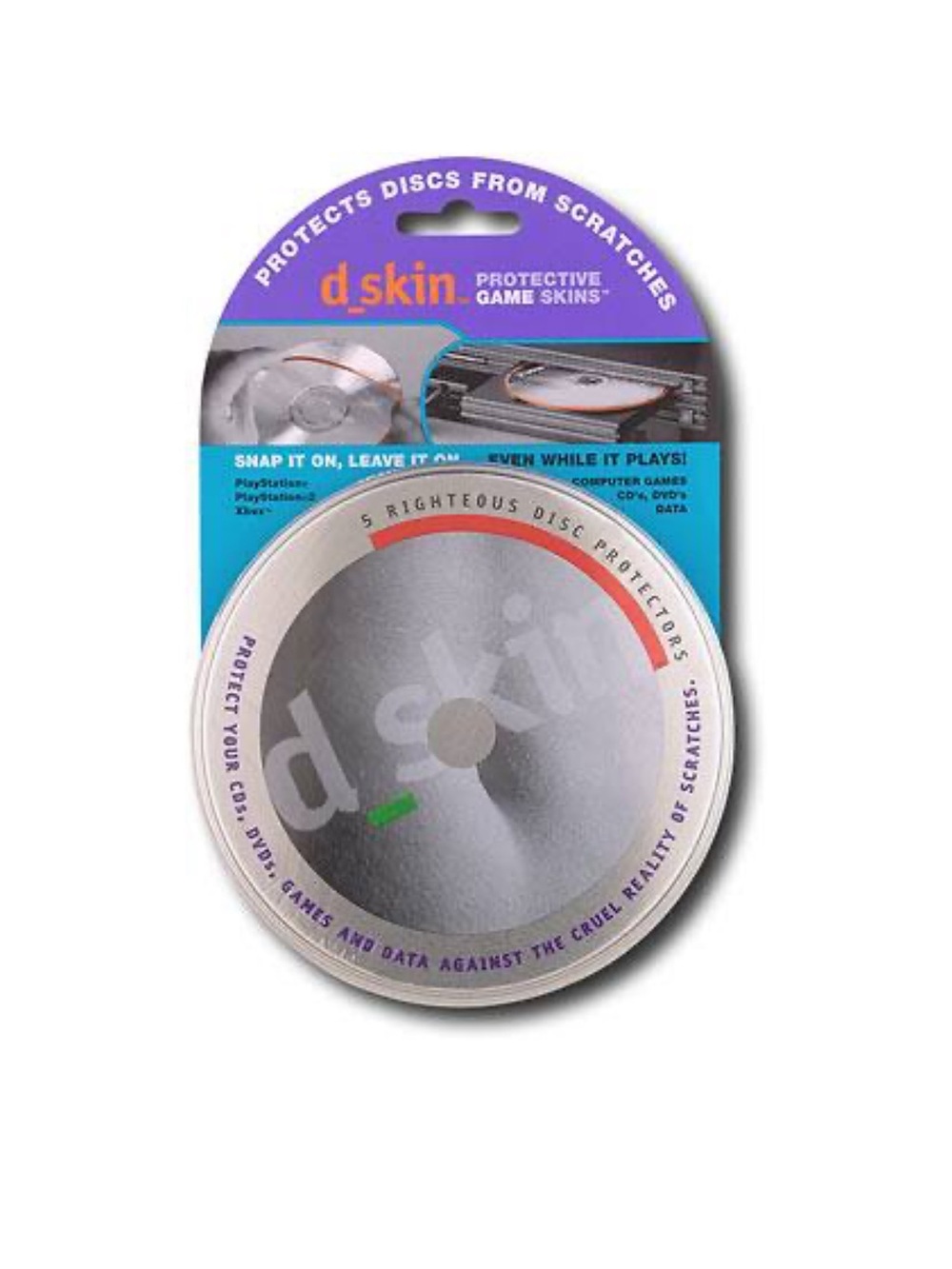 d_skin Protective Game Disc Skins - Silver 2003 5pk